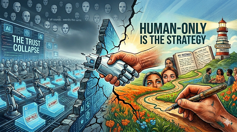 The Trust Collapse: Why “Human-Only” is the Best Marketing Strategy for 2026