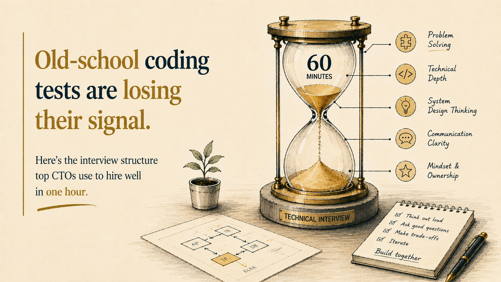 What the Best Startup CTOs Look for During a 60-Minute Technical Interview