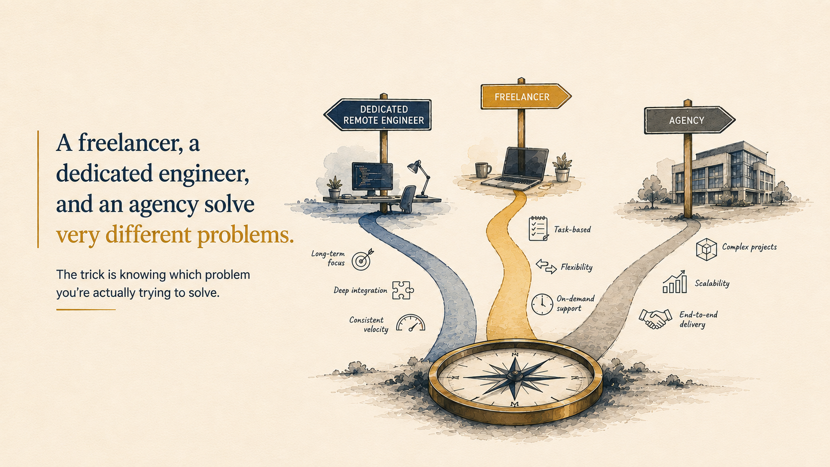 When to Choose a Dedicated Remote Engineer vs a Freelancer vs an Agency